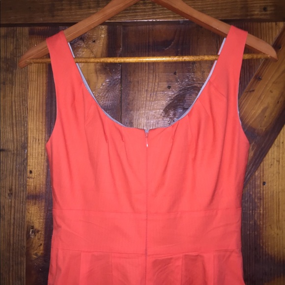J. Crew Orange Ruched Neck Dress - Picture 4 of 6